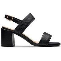 Clarks Women/'s Ezoria Sling Sandal, Black Interest, 4 UK