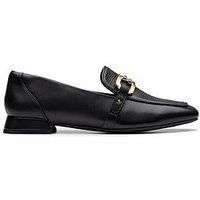 Clarks Womens Ubree15 Lily Black Combination Leather Loafers