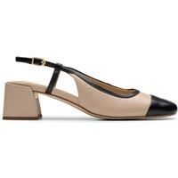 Clarks Womens Nyta 45 Sling Sand Combination Leather Pumps