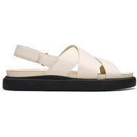 Clarks Women/'s Aristella Sun Sandal, Cream Leather, 5 UK