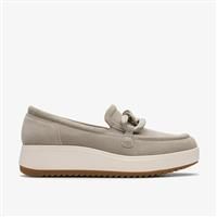 Clarks Womens Zylah May Stone Suede Loafers