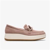 Clarks Womens Zylah May Mauve Suede Loafers