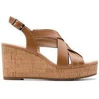 Clarks Women/'s Sabina Sling Sandal, Tan Leather, 4 UK