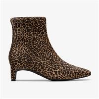 Clarks Edina Up Leather Boots In Leopard Print Size 3