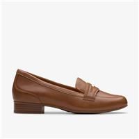 Clarks Womens Juliet Top Tan Leather Loafers Leather Smart