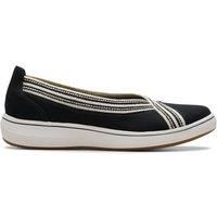 Clarks Womens Brinkley Sky Air Black Slip Ons