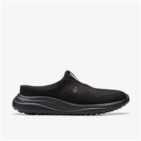 Clarks Mens LT 360 Mule Black Nubuck Slip Ons