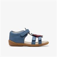 Clarks Girls Zora Berry Toddler Blue Flat Sandals