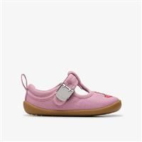 Clarks Girls Roamer Grow Toddler Pink Canvas Pre Walker