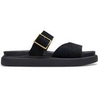 Clarks Women/'s Aristella Mule Sandal, Black SDE, 4.5 UK