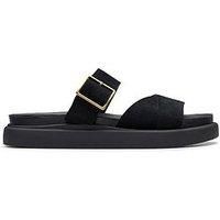 Clarks Women/'s Aristella Mule Sandal, Black SDE, 7 UK