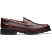 Clarks Mens Craft Arlo Lo Tan Leather Loafers