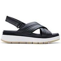 Tuscan Cross Black Leather Strappy Sandals