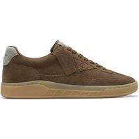 Clarks Mens Craft Rally Ace Khaki Combination Lace Up,Trainers
