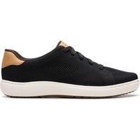 Clarks Women's Nalle Walk Black Knit Trainers | Size: 5-Standard Fit