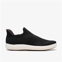 Clarks Womens Nalle Step Black Knit Trainers