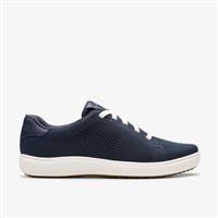 Clarks Womens Nalle Walk Navy Knit Trainers
