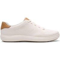 Clarks Womens Nalle Walk White Knit Trainers