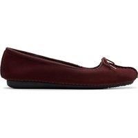 Clarks Womens Freckle Ice Merlot Suede Pumps