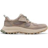 Clarks Womens ATL Trek Vibe Waterproof Light Grey Combination Trainers