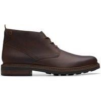 Clarks Mens Newford Mid Beeswax Leather Lace Up,Ankle Boots