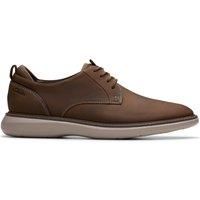 Clarks Mens Brantin Plain Beeswax Leather Lace Up