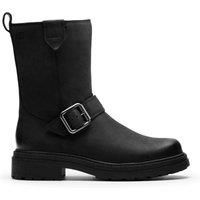 Clarks Womens Orinoco 3 Bay Black Leather Mid Calf Boots
