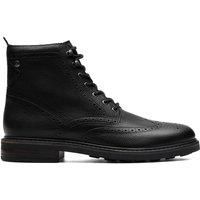 Clarks Premium Men/'s Newford LaceBT Fashion Boot, Black Leather, 9 UK