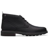 Clarks Newford Mid Lace Up Ankle Boots-Black