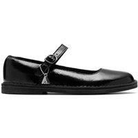 Clarks Womens Desert Jane Black Patent Ballet Pumps,Pumps,Bar Shoes
