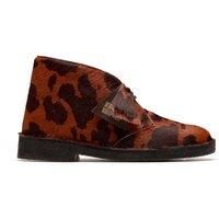 Clarks Womens Desert Boot. Brown Cow Print Desert Boots,Ankle Boots