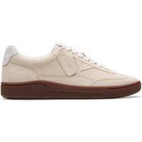Clarks Mens Craft Rally Ace Off White Suede Lace Up,Trainers
