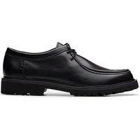 Clarks Mens Berwick Seam Black Leather Lace Up