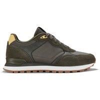 Clarks Mens Molland Go Olive Combination Trainers