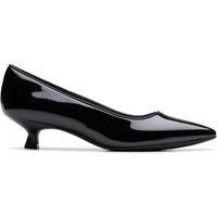 Clarks Womens Scarlyt Piper Black Patent Pumps
