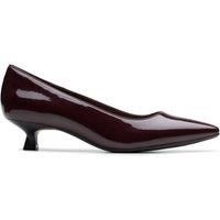 Clarks Womens Scarlyt Piper Merlot Slip Ons,Heels