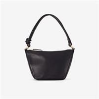 Clarks Womens Camille Tie Black Leather Shoulder Bag Leather Casual