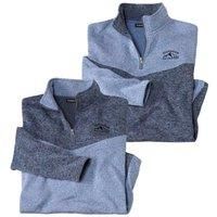 Atlas For Men Mens Brushed Fleece Jumper (Pack of 2) AF1357