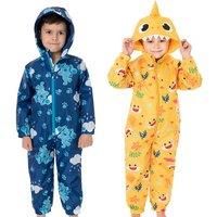 Official Kids Puddle Suit with Blue's Clues or Baby Shark Designs - All-in-One Raincoat