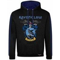Harry Potter Men's Ravenclaw Pullover Hoodie in Black | Size: 2XL