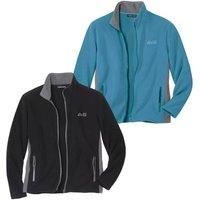 Contrast Panel Fleece Jacket Pack of 2