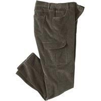 Atlas For Men Mens Corduroy Elasticated Waist Cargo Trousers AF1718 UTAF1718_8