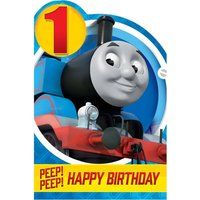 Thomas & Friends Peep Peep 1st Birthday Greetings Card / One Size Blue/Red SG311