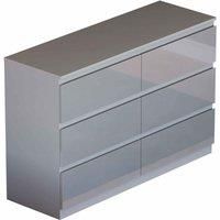 Vida Designs Glinton 6 Drawer Chest - Grey, Grey
