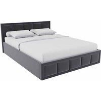 Vida Designs Vanita King Ottoman Fabric Bed Dark Grey 2 , Grey