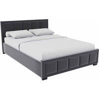 Vida Designs Vanita Double Fabric Bed Dark Grey 2 , Grey