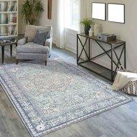 Vernal Adora Machine washable, Non Shedding, Non Slip Area Rug for Living Room, Bedroom, Dining Room, Hallway, Kitchen, Pet Friendly, Grey, Copper, 120 cm X 180 cm