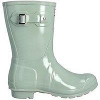 Hunter Original Short Rubber Women's Sea Foam Wellington Boots