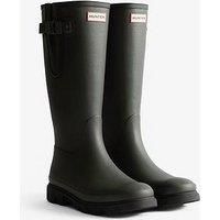 Hunter Downpour Adjustable Boot Rubber Men's Dark Olive/Black Wellington Boots