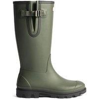 Hunter Field Downpour Rubber Women's Dark Olive/Black Wellington Boots